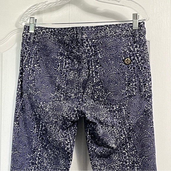 TORY BURCH Super Skinny Jeans with Purple Floral Pattern Womens size 28 denim - Picture 4 of 16
